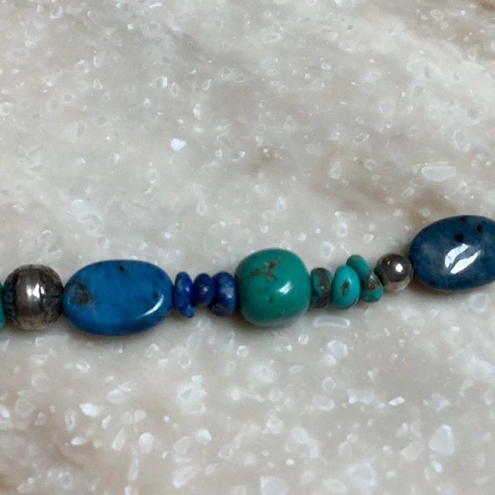 😍925 Silver & Turquoise/Lapis Necklace😍NWOT - Picture 5 of 8
